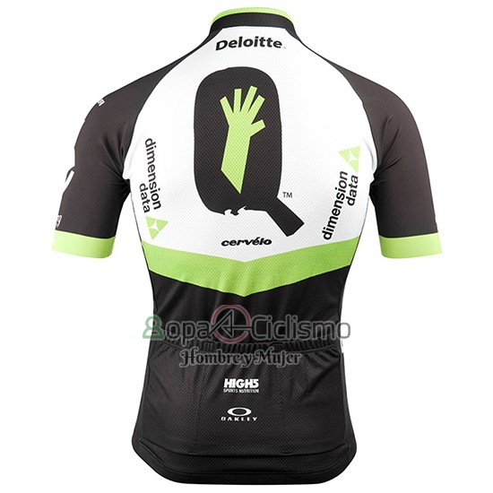 Dimension Data Ropa Ciclismo Culotte Corto 2017 Mangas Cortas Verde y Negro
